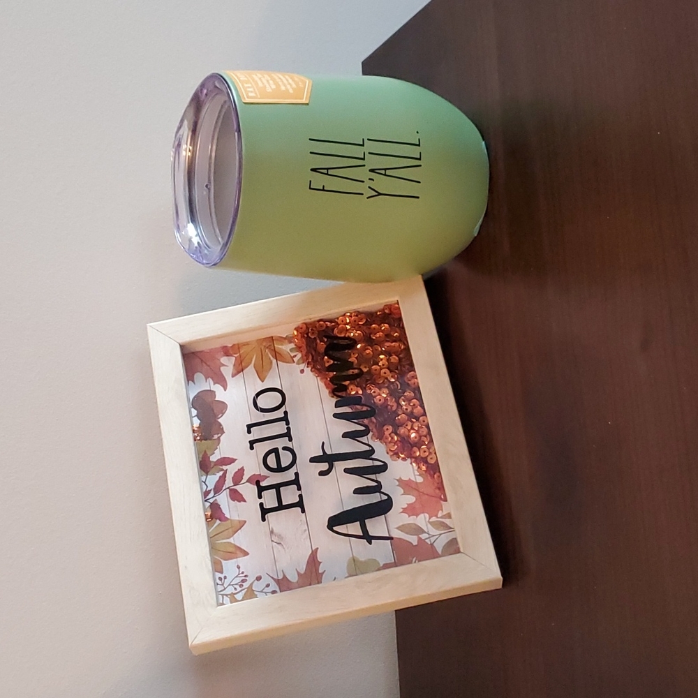 Rae Dunn Insulated Stainless Steel Wine Glass Fall Y'All